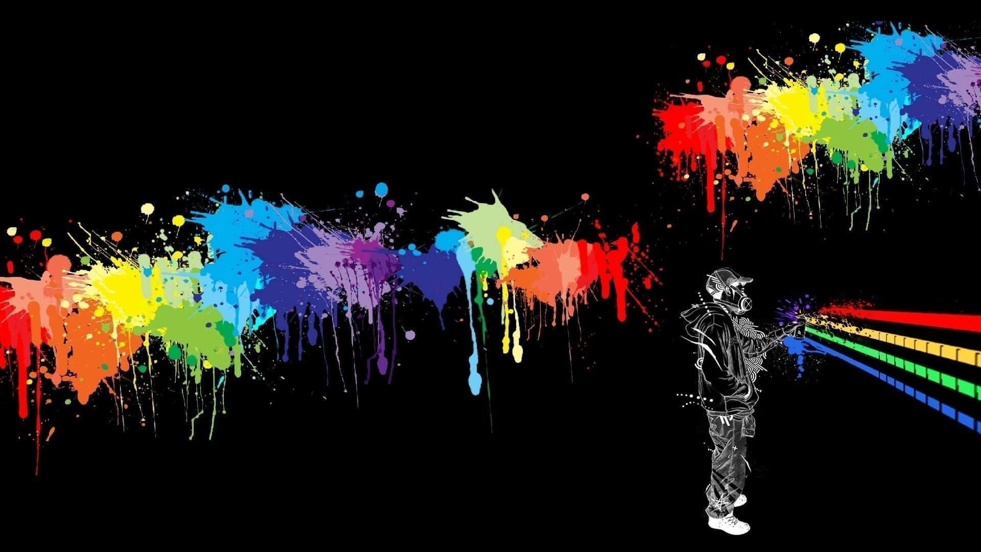 Cool Art Rainbow Paint Splash