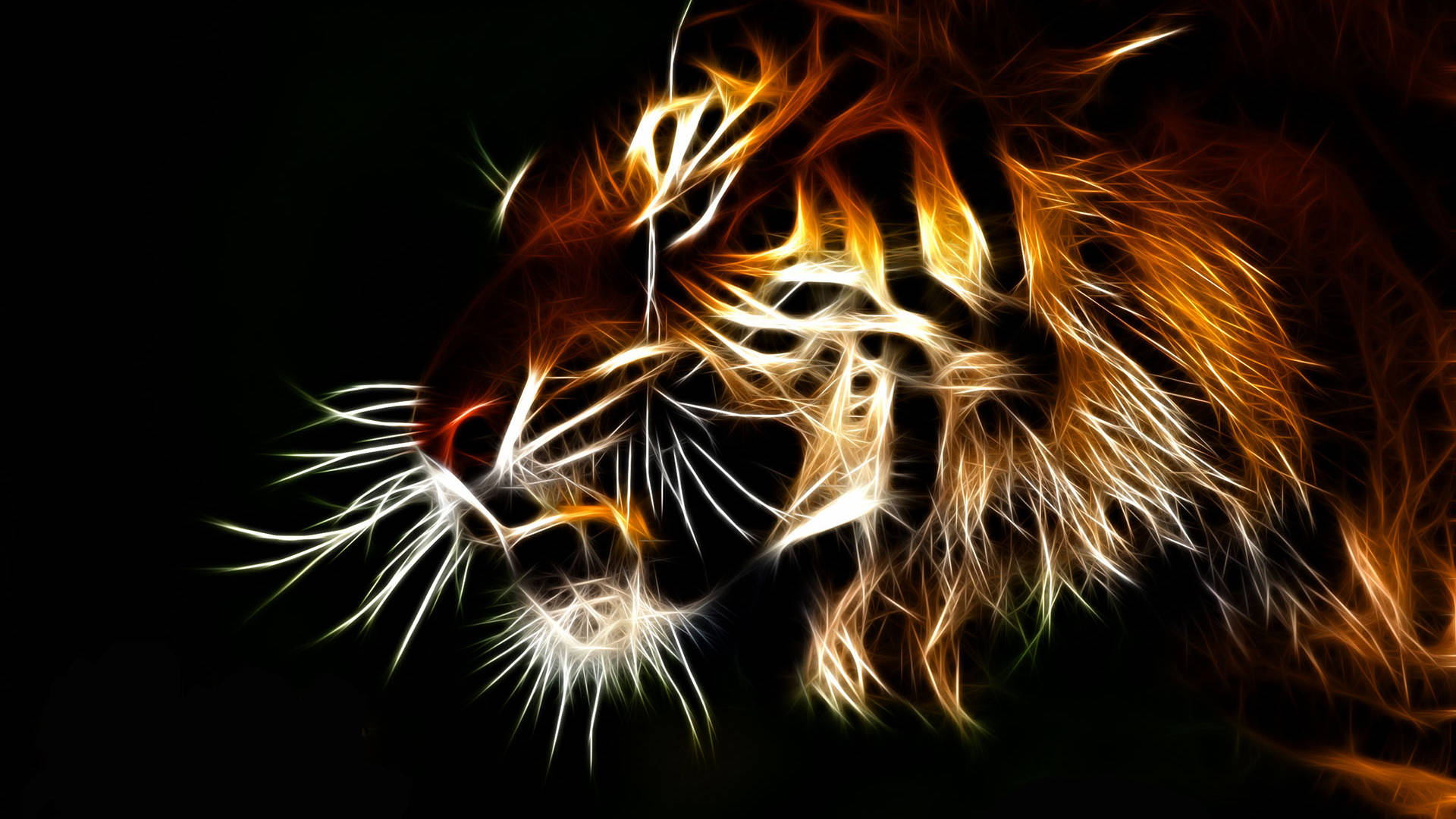 Cool Artistic Tiger Portrait Background