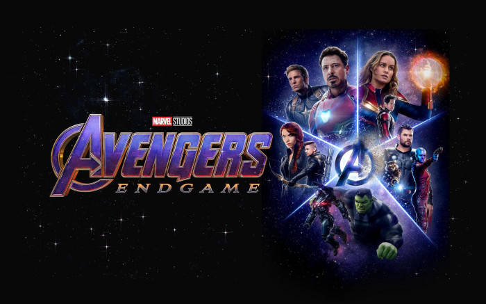 Cool Avengers Poster In Space Background