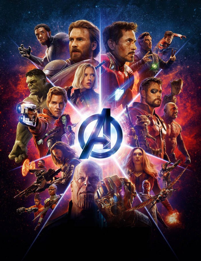 Cool Avengers Poster With Logo Background
