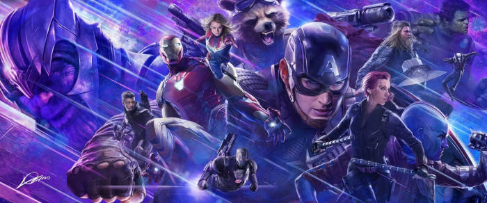 Cool Avengers Purple Team-up Background