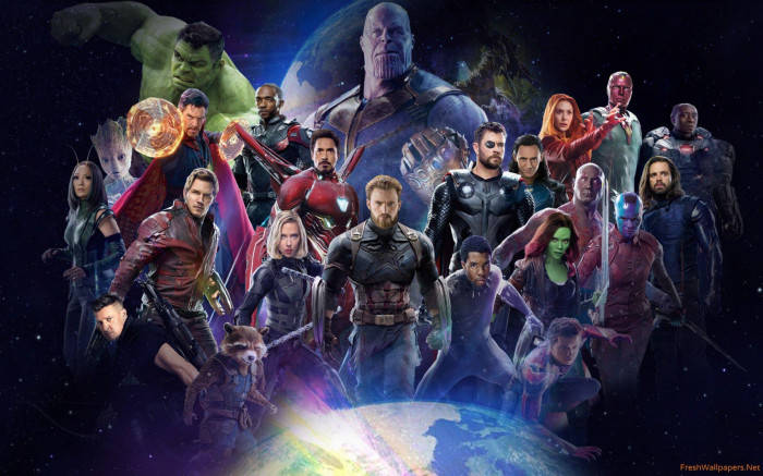 Cool Avengers Watching Over Earth Background