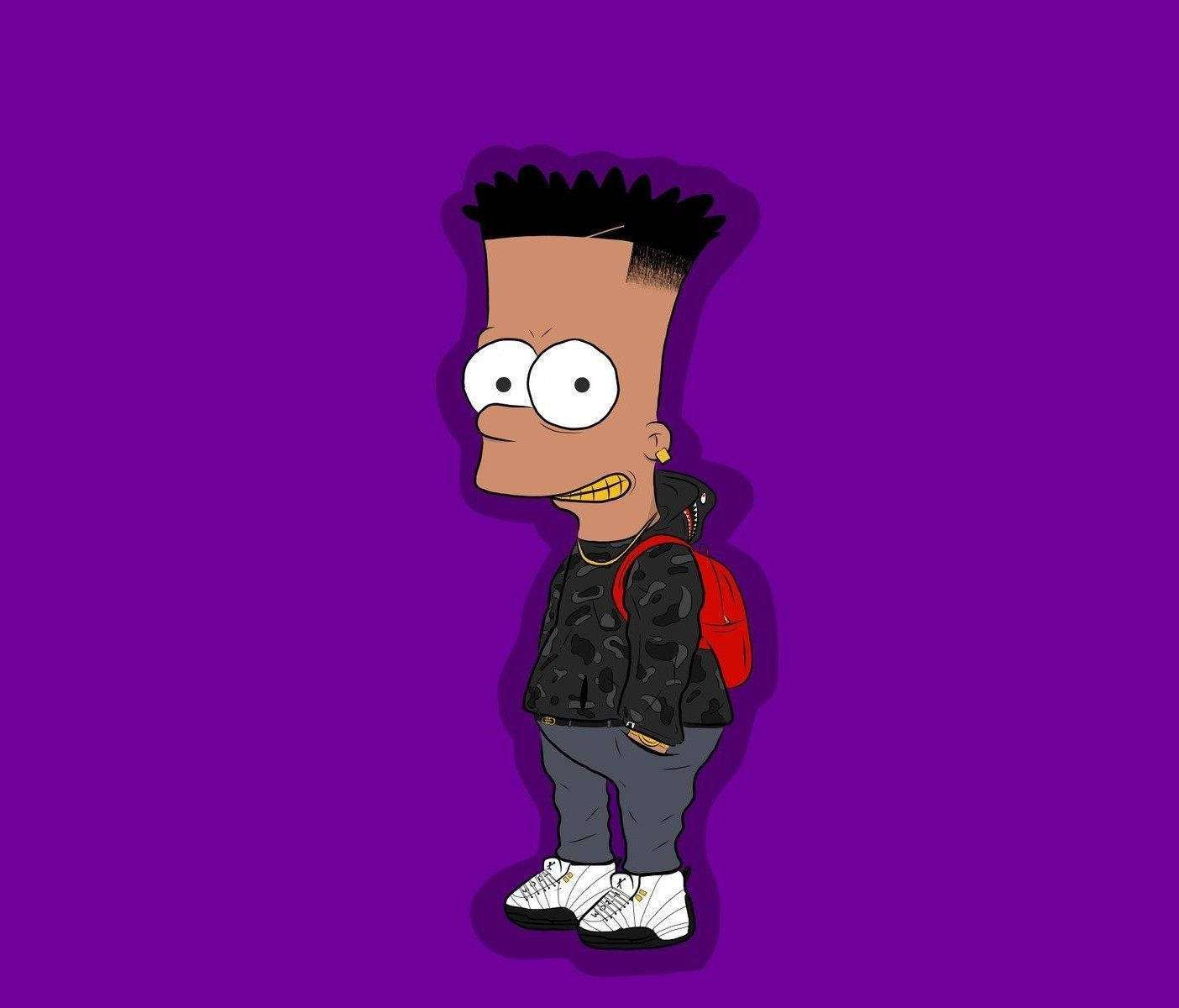 Cool Bart Simpson Swag Background