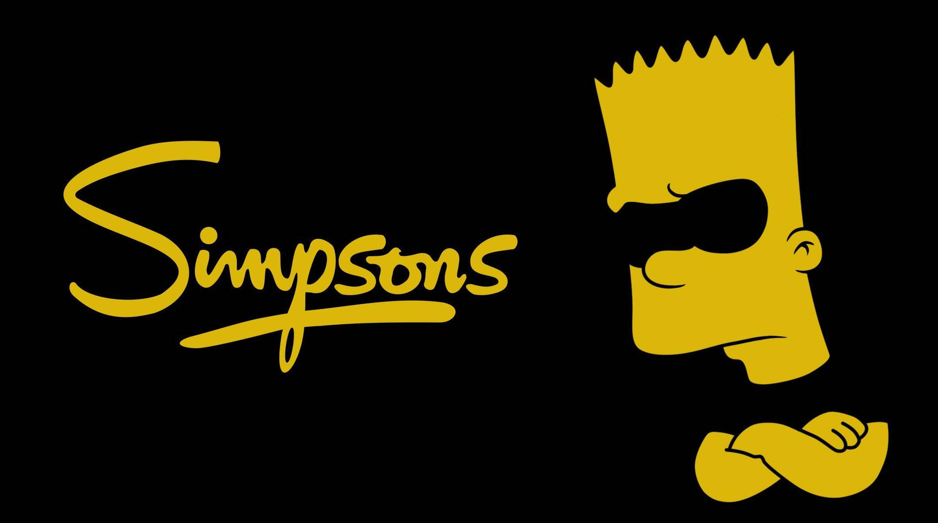 Cool Bart Simpson With Black Eyes Background