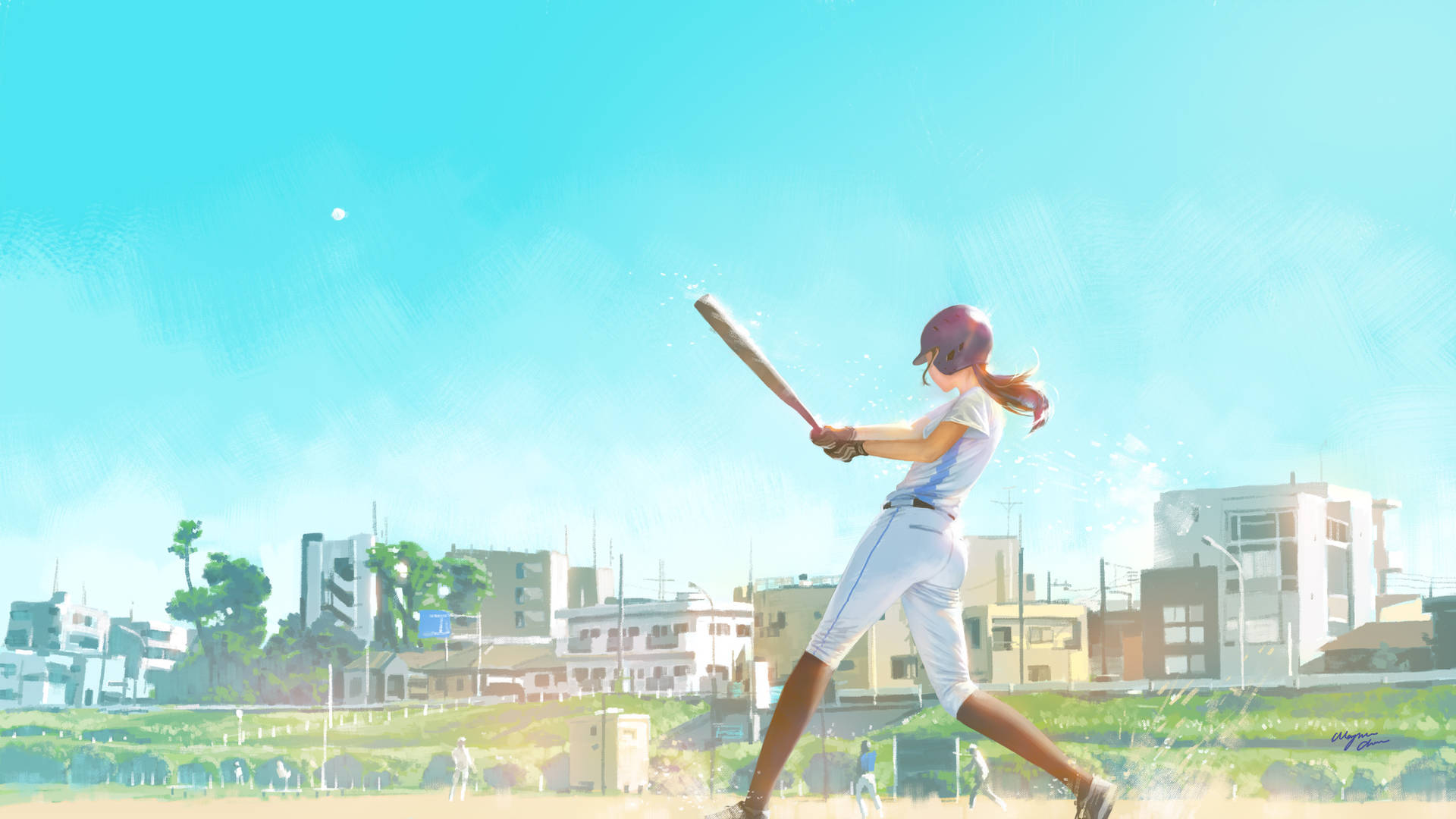 Cool Baseball Anime Background
