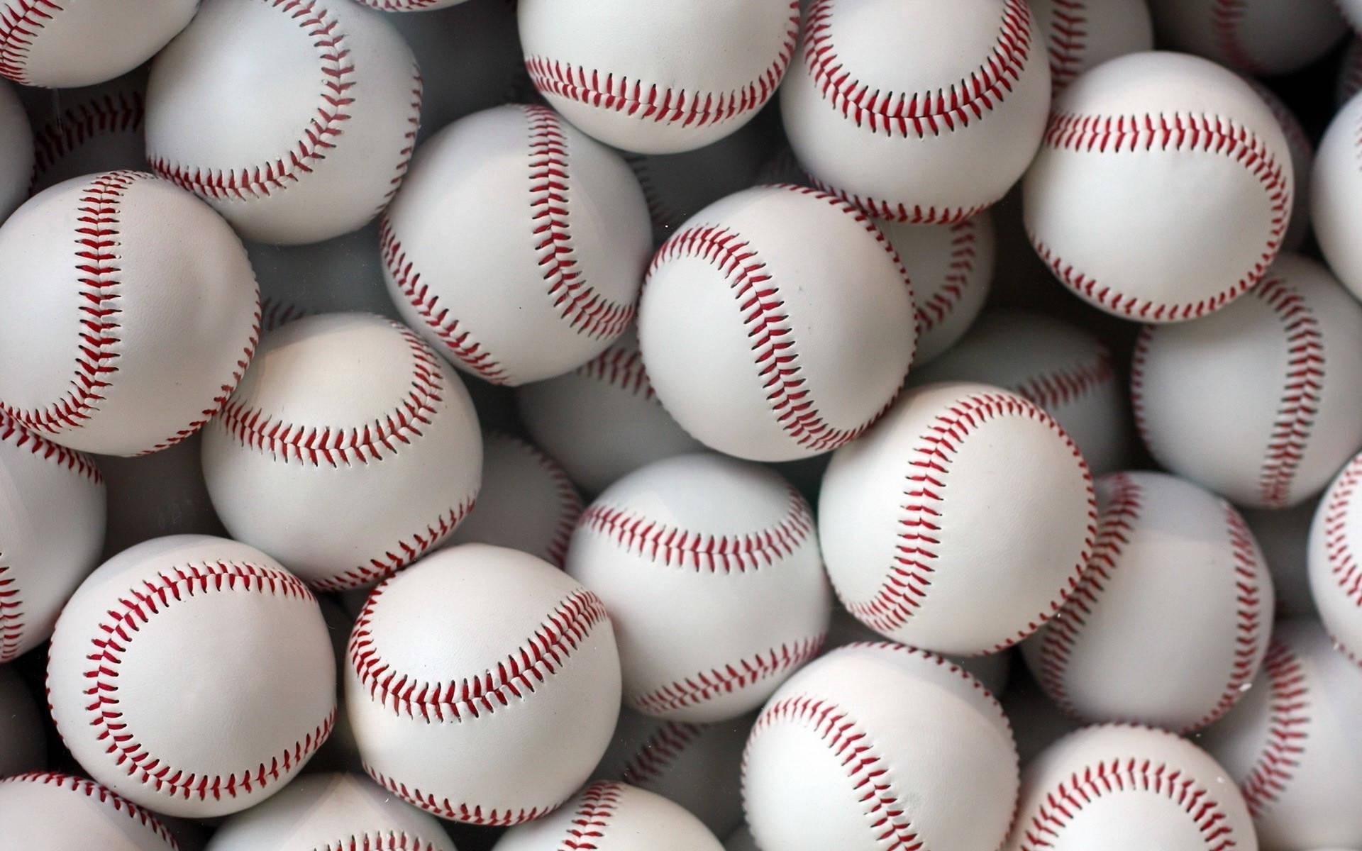 Cool Baseball Balls With Red Stitches