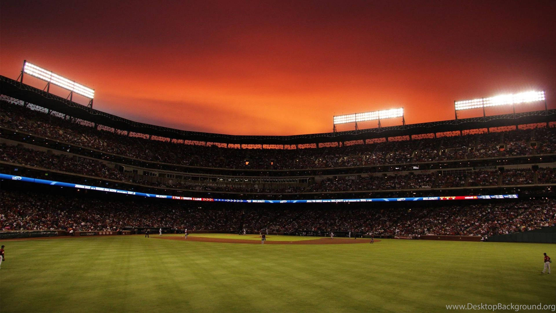 Cool Baseball Field At Dusk