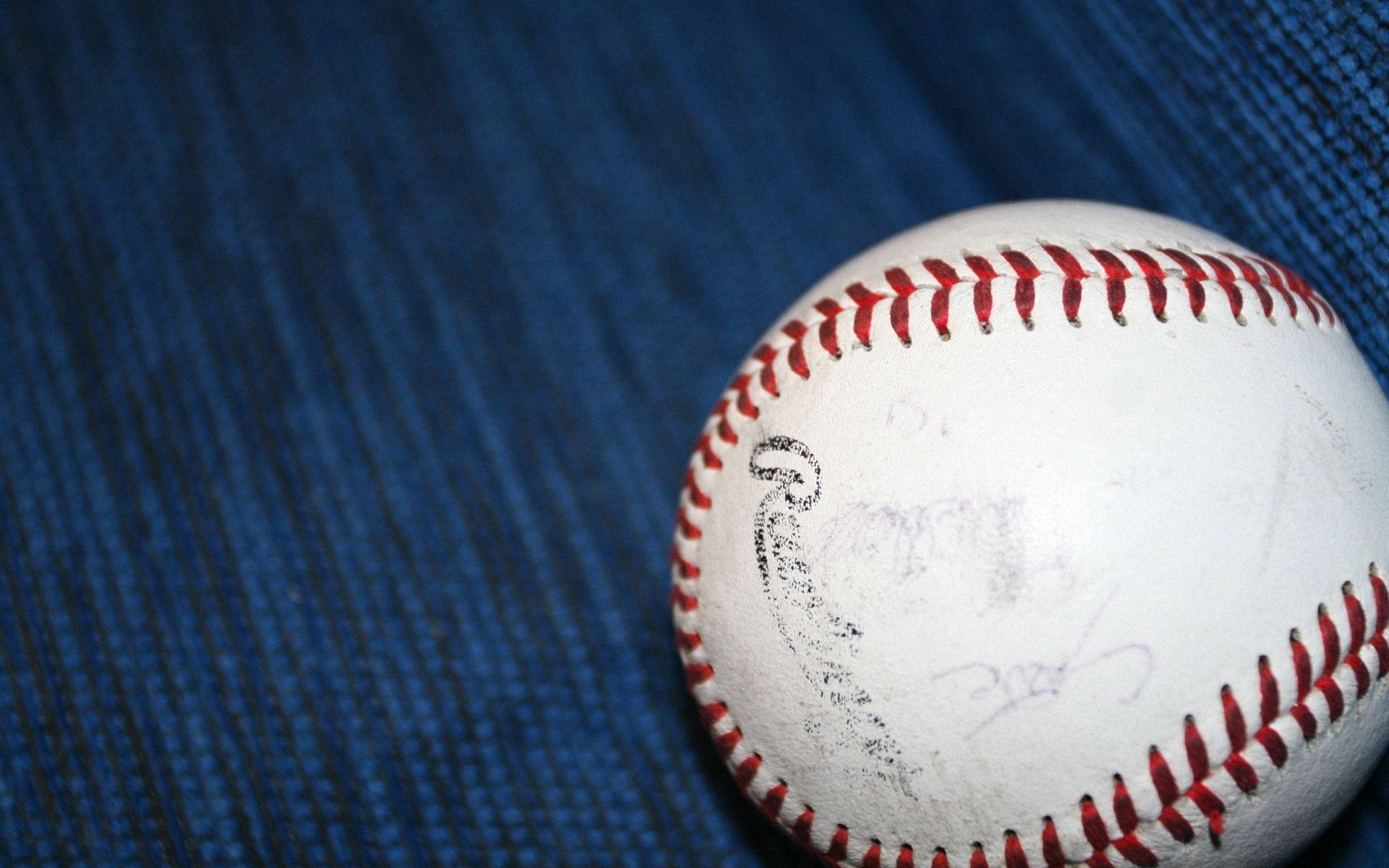 Cool Baseball On Blue Carpet