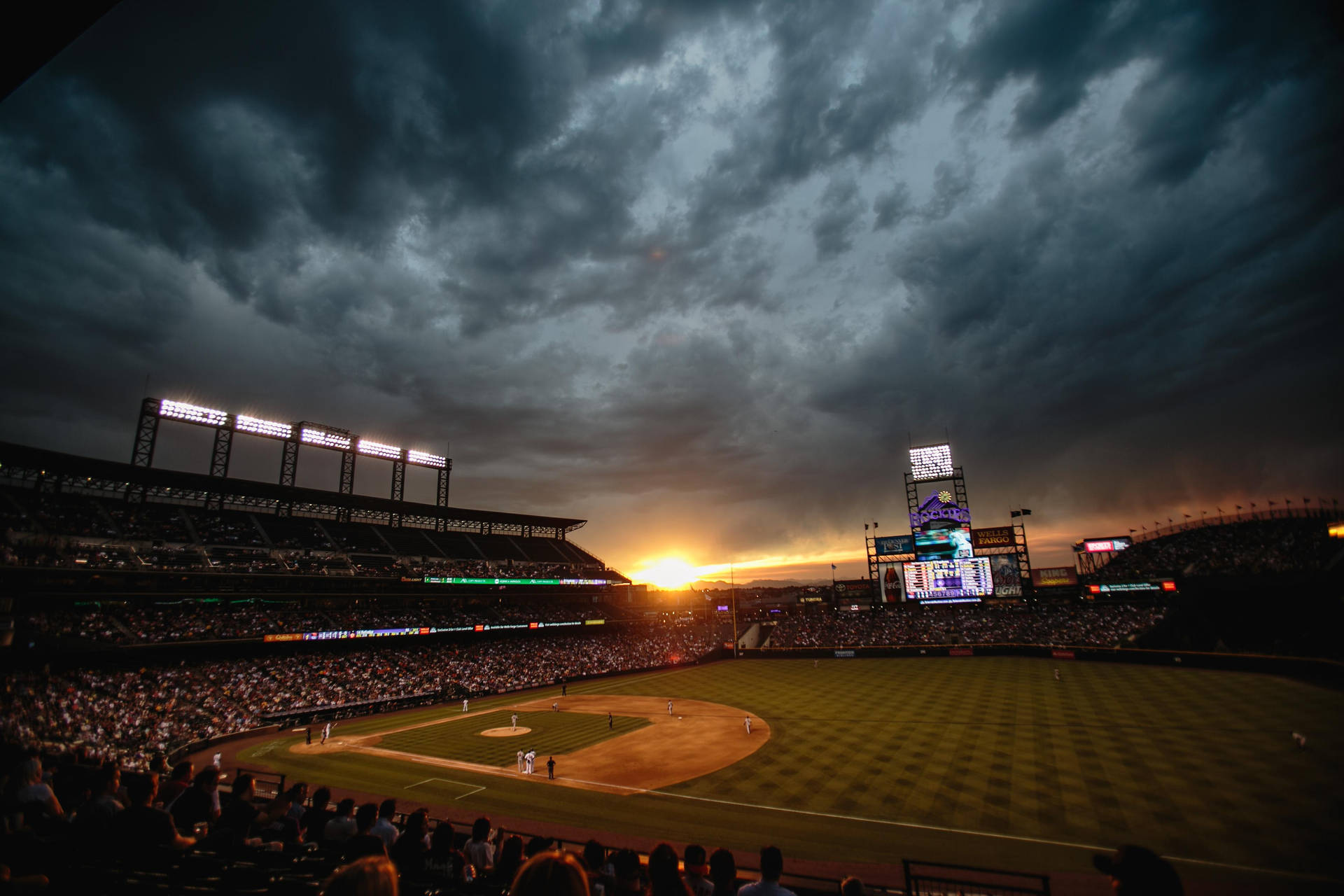 Cool Baseball Sunset