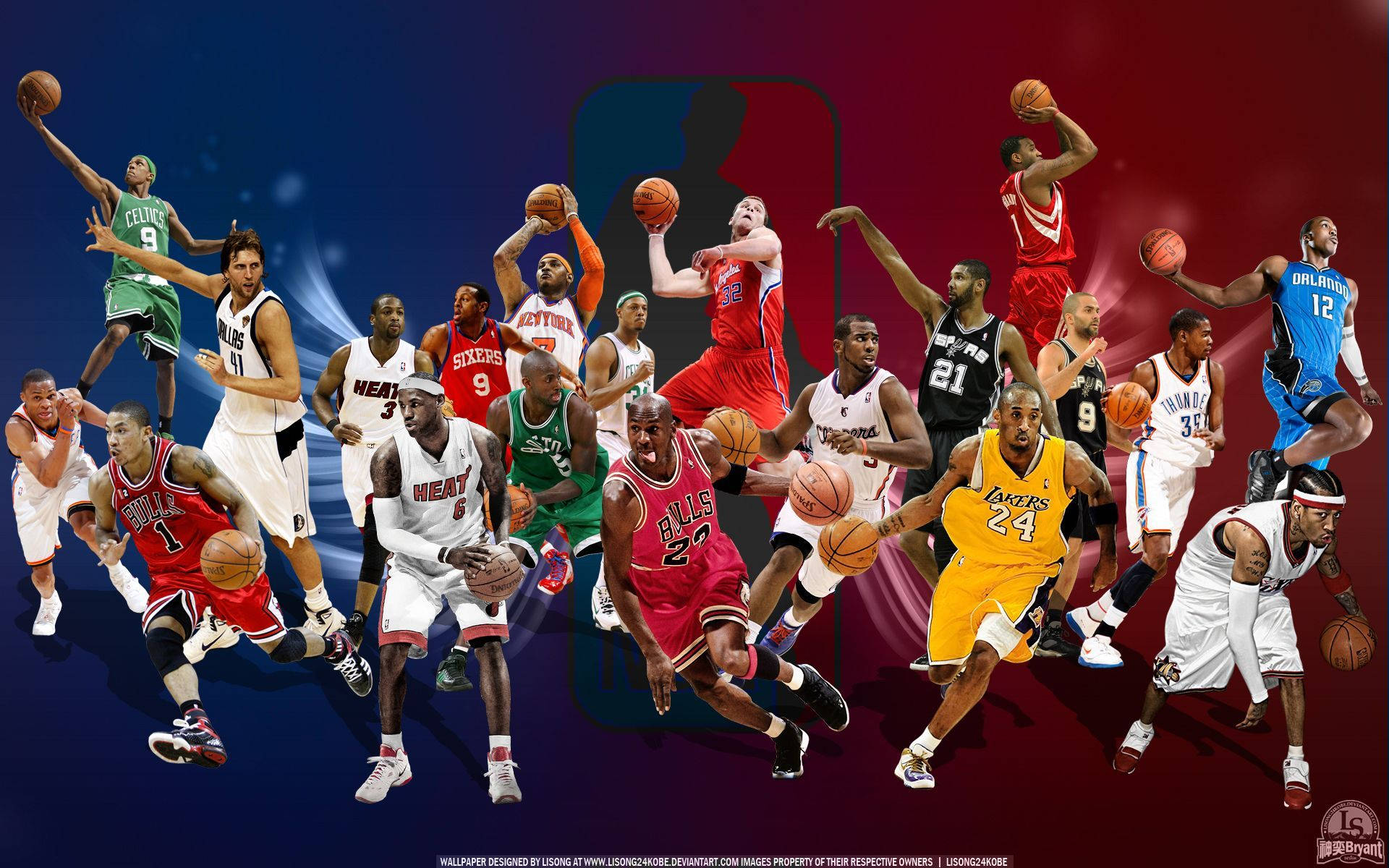 Cool Basketball Famous Players Background