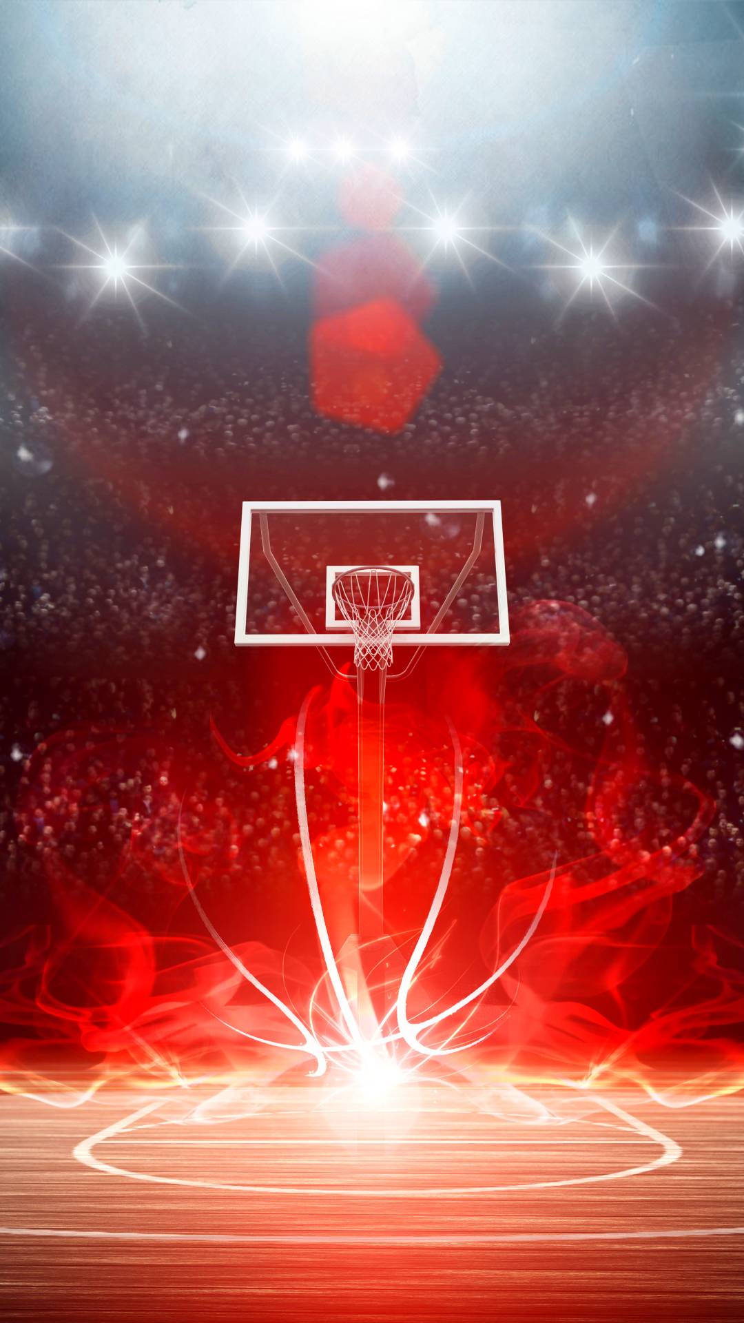Cool Basketball Glowing Red