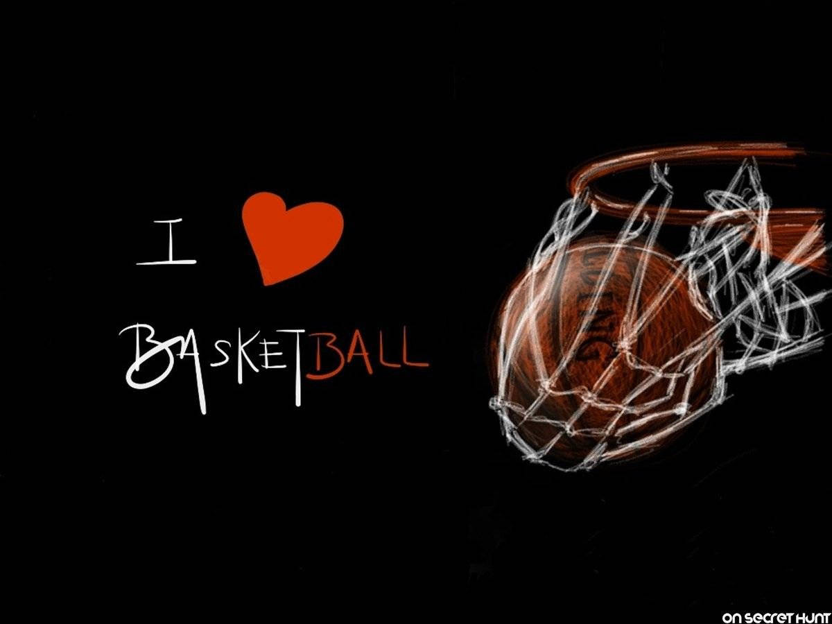 Cool Basketball I Heart Basketball Background