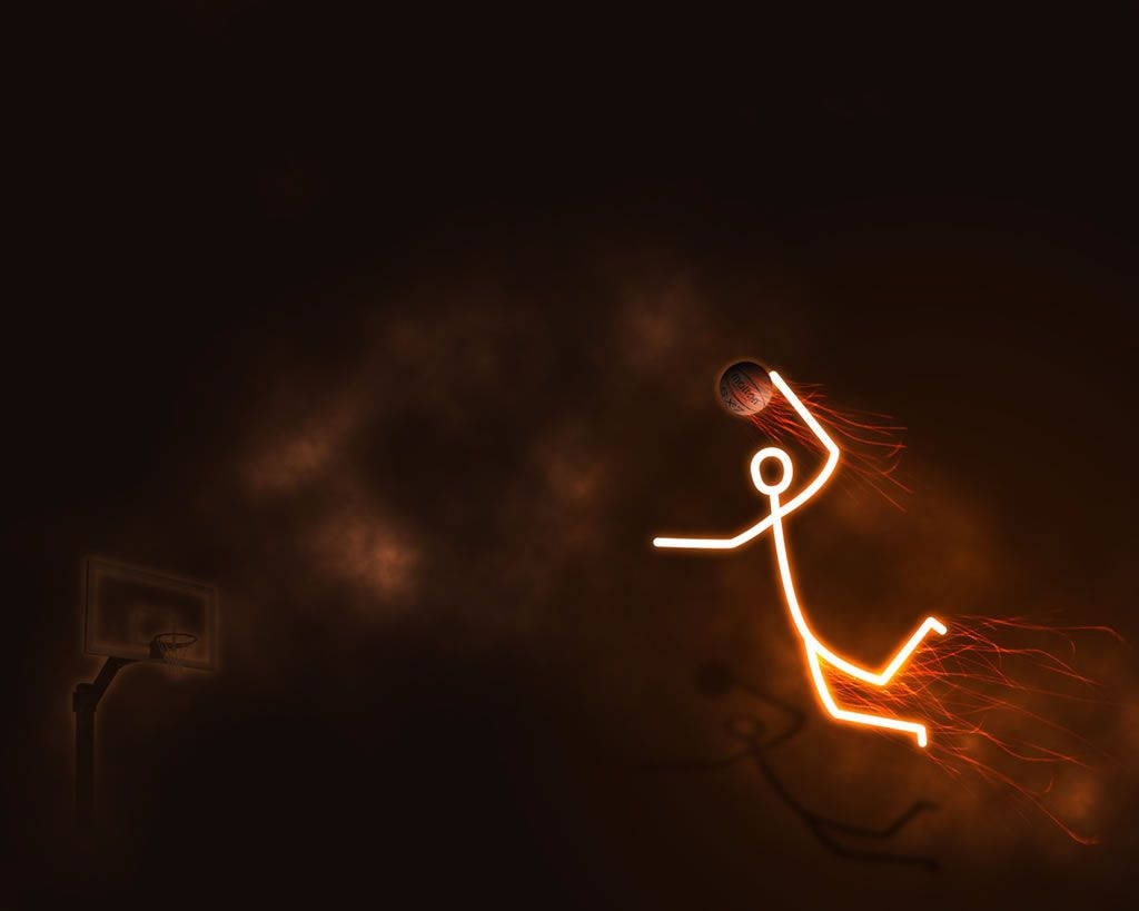 Cool Basketball Stick Figure Background