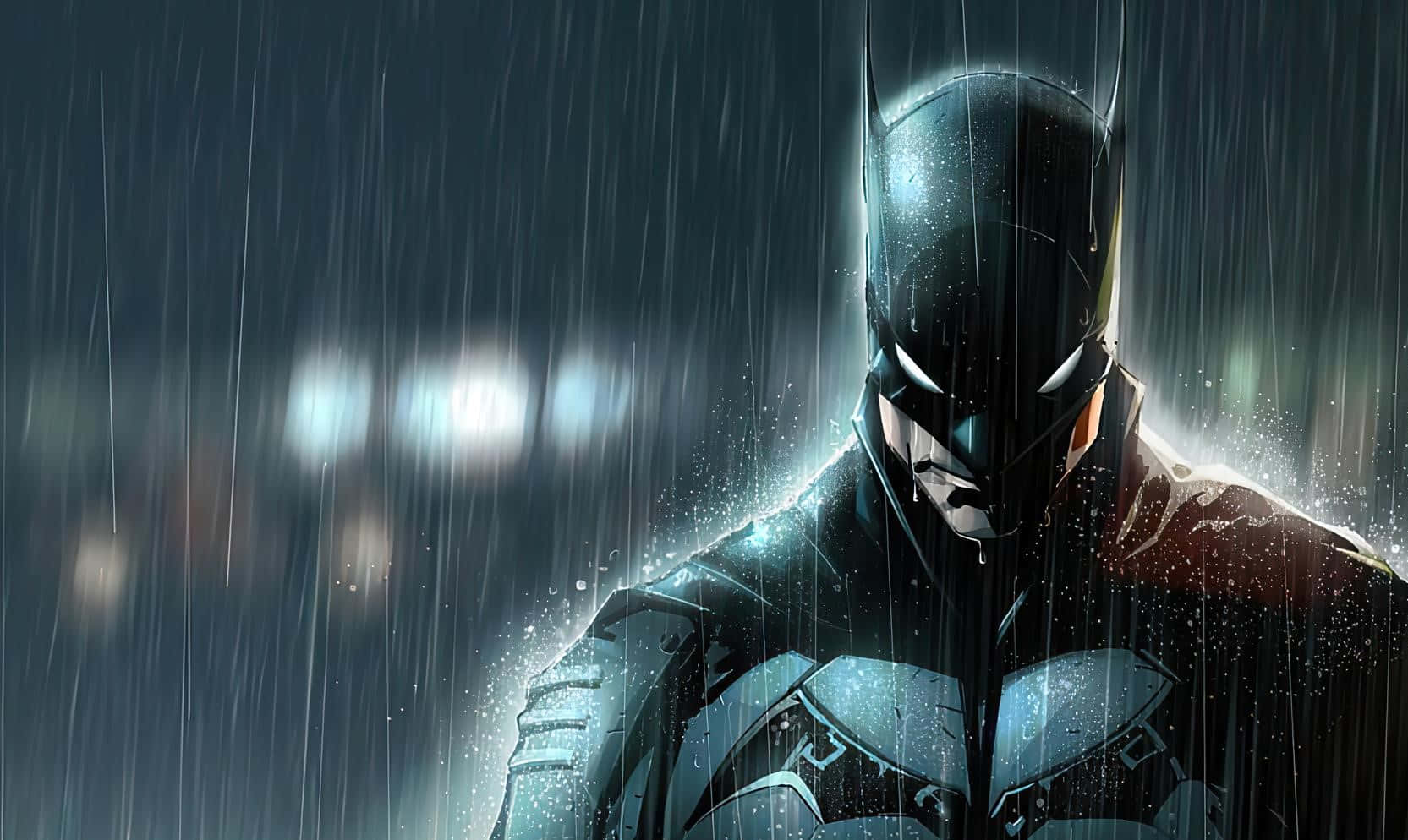 Cool Batman Rain Night