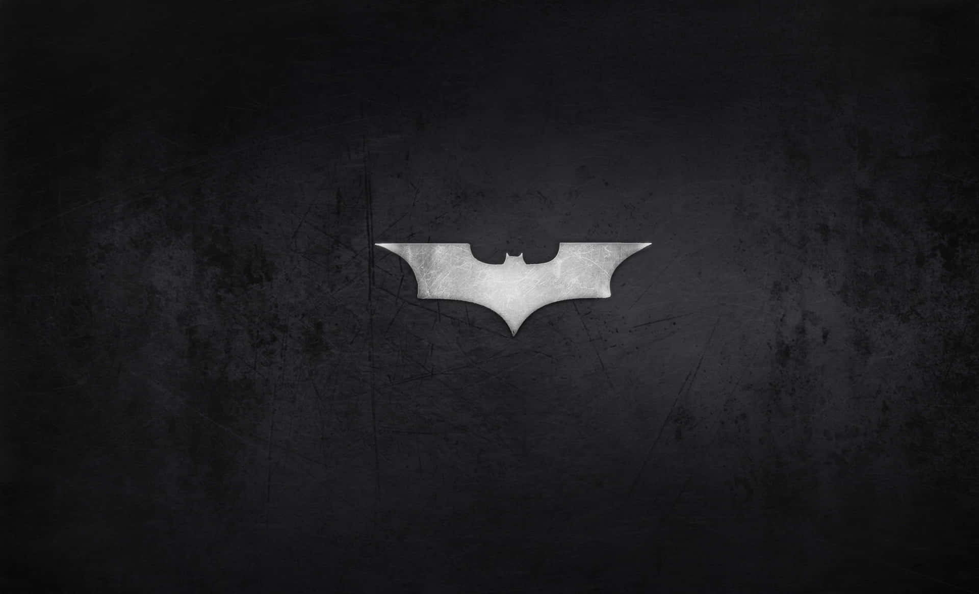 Cool Batman Silver Logo Minimalis Desktop Background
