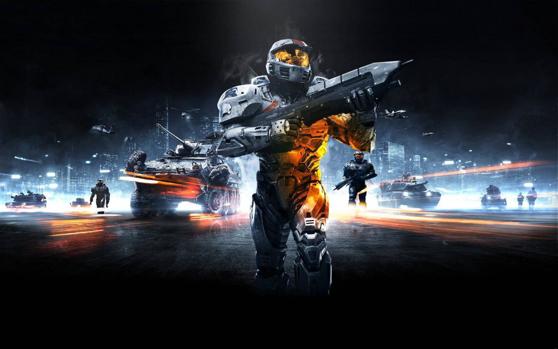 Cool Battlefield 3 Soldiers Full Armor Background