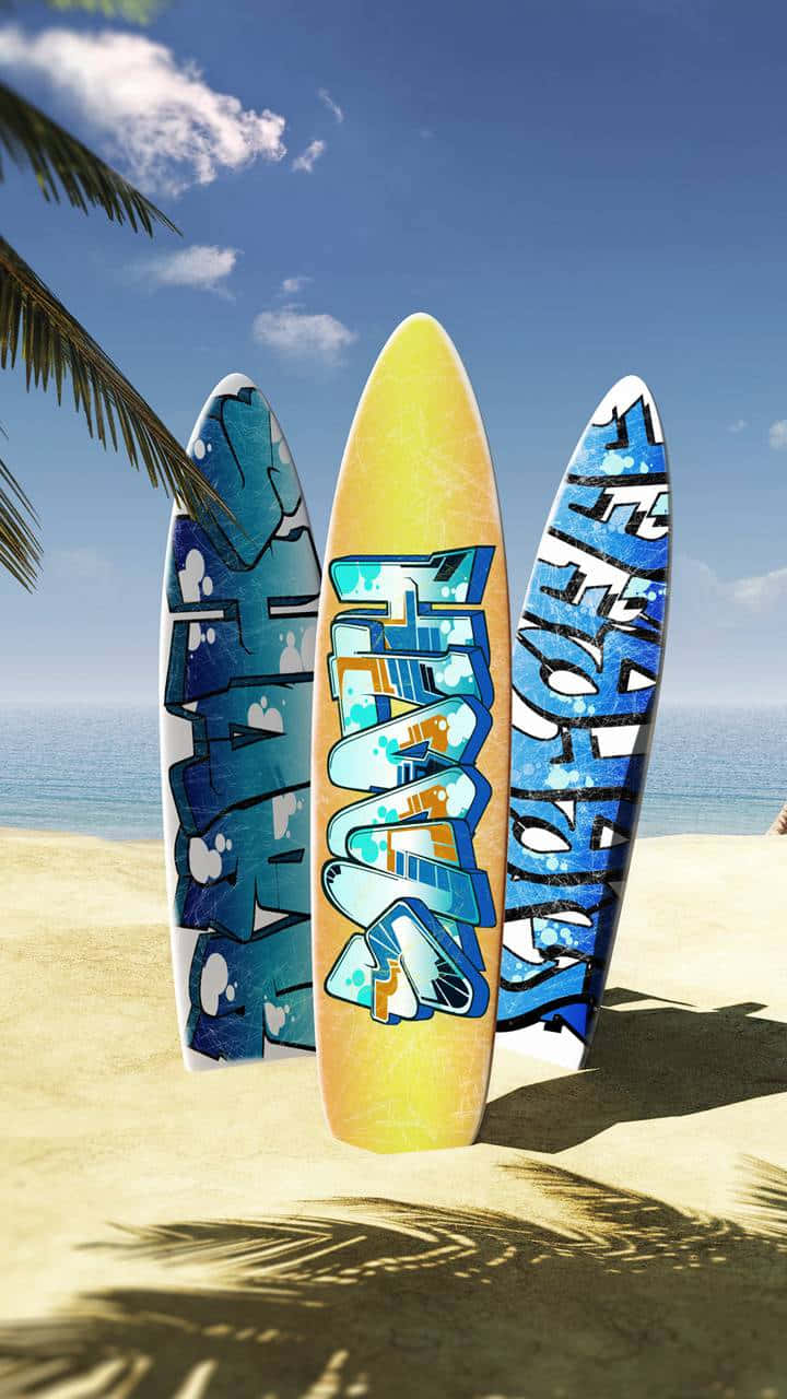 Cool Beach Surfboards Background