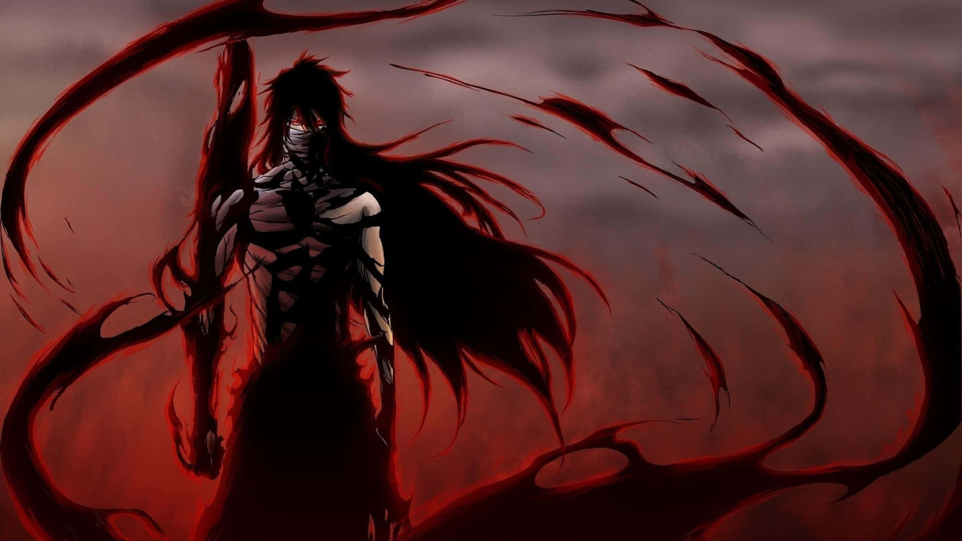 Cool Black And Red Anime Art Background