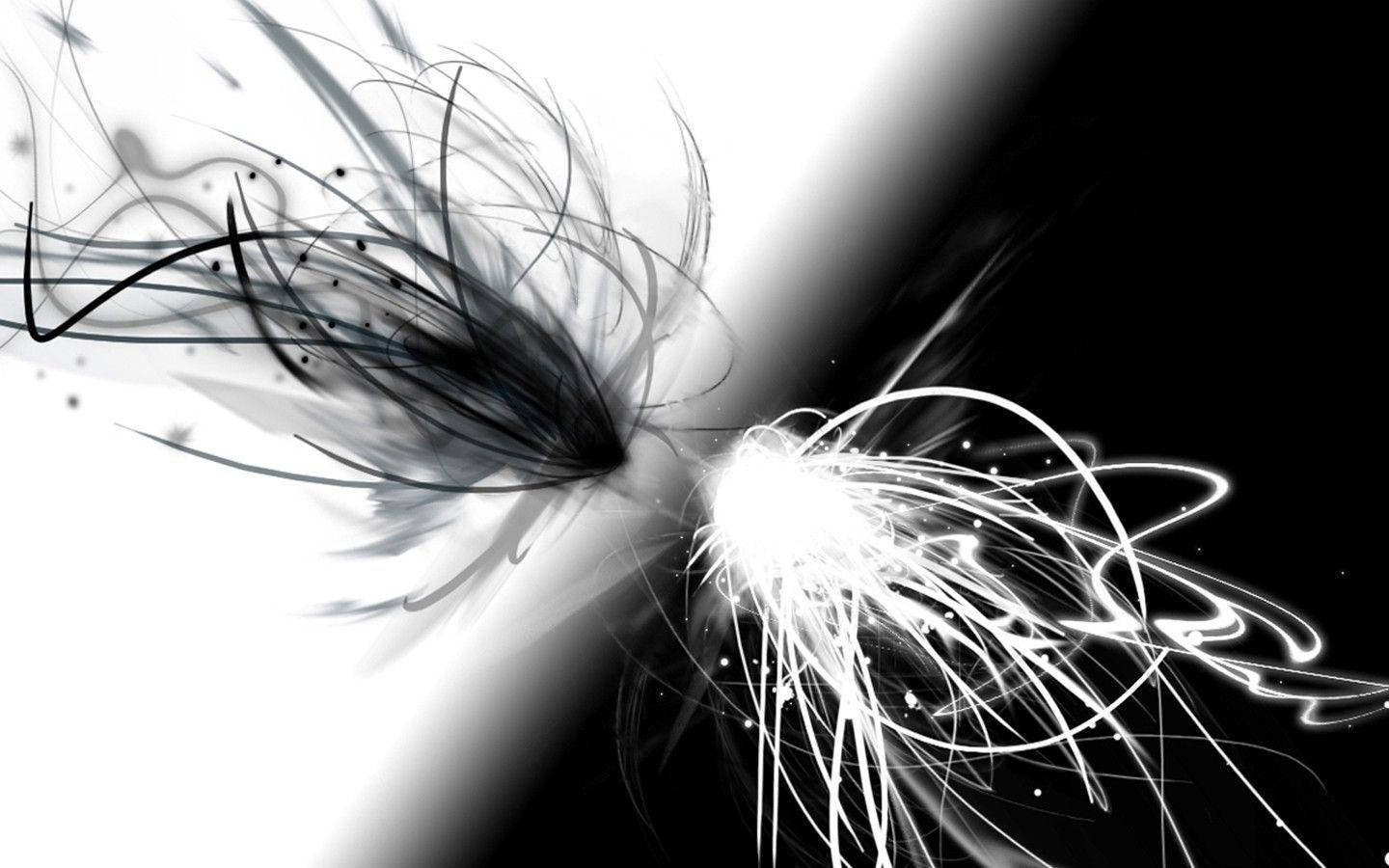 Cool Black And White Abstract Art Background