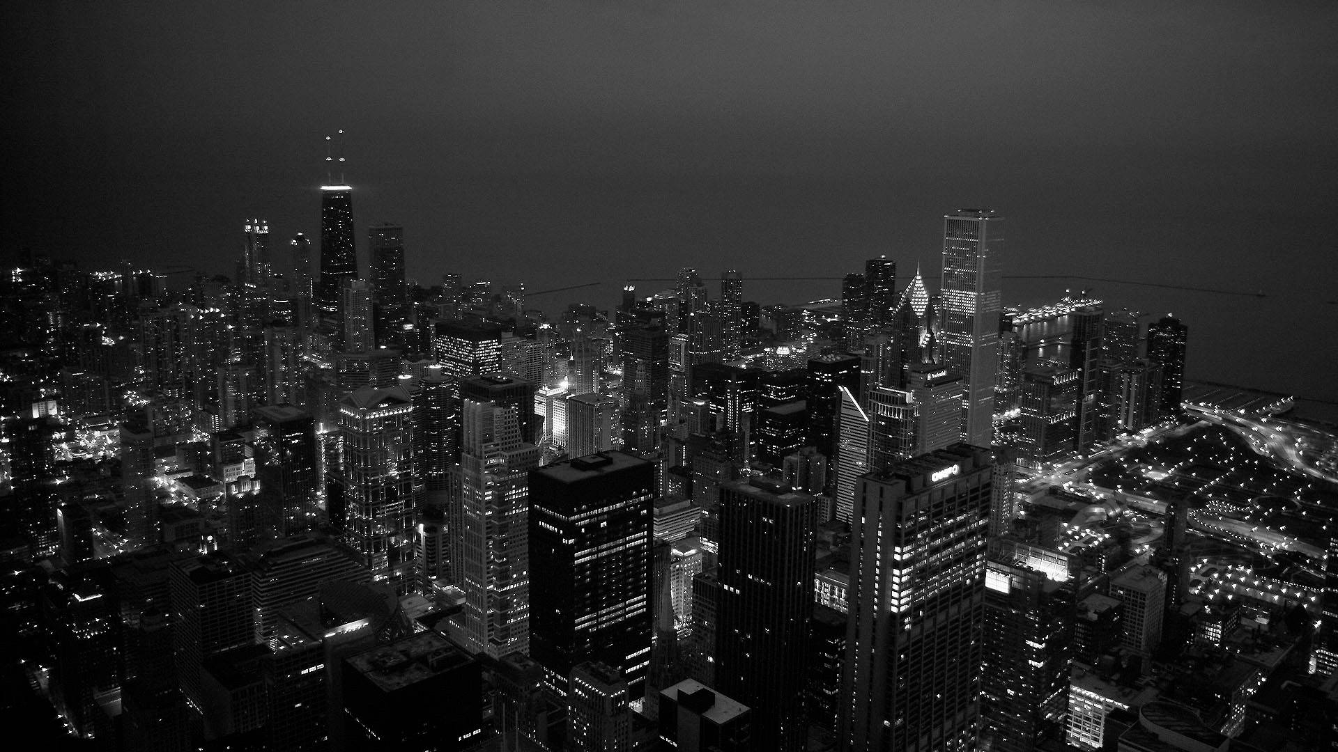 Cool Black And White City Background