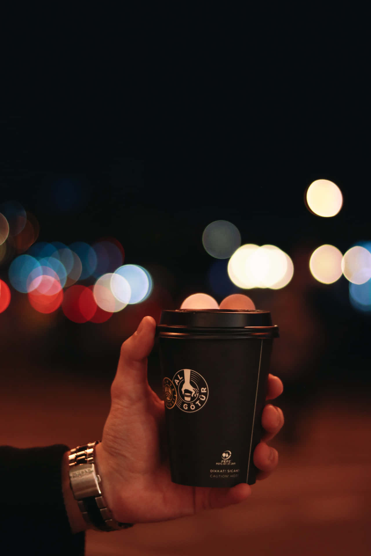 Cool Black Disposable Cup Background