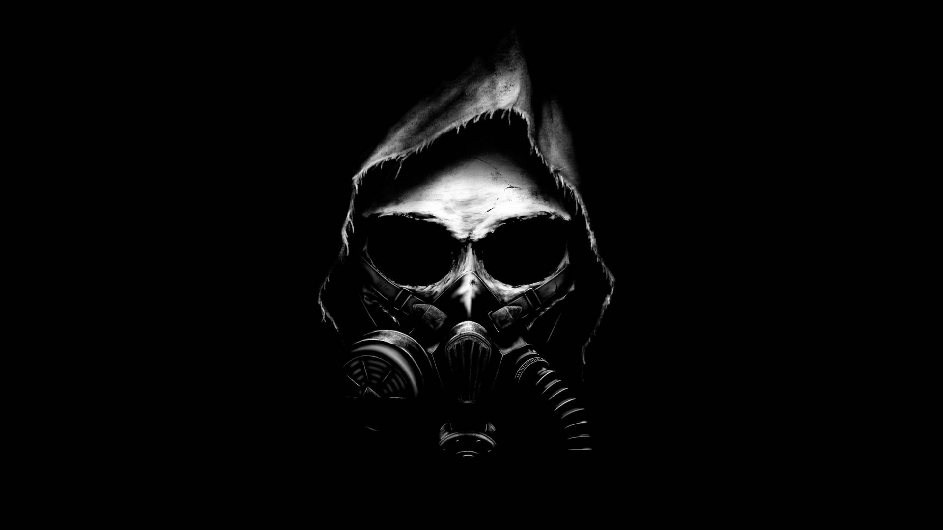 Cool Black Gas Mask Background