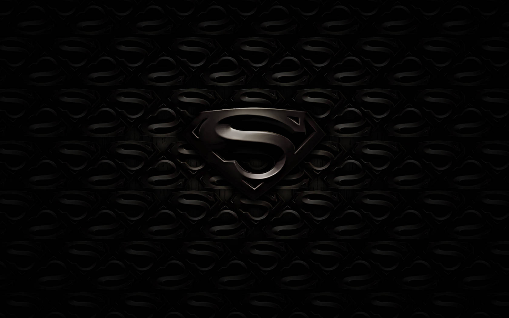 Cool Black Superman Logo Desktop Background