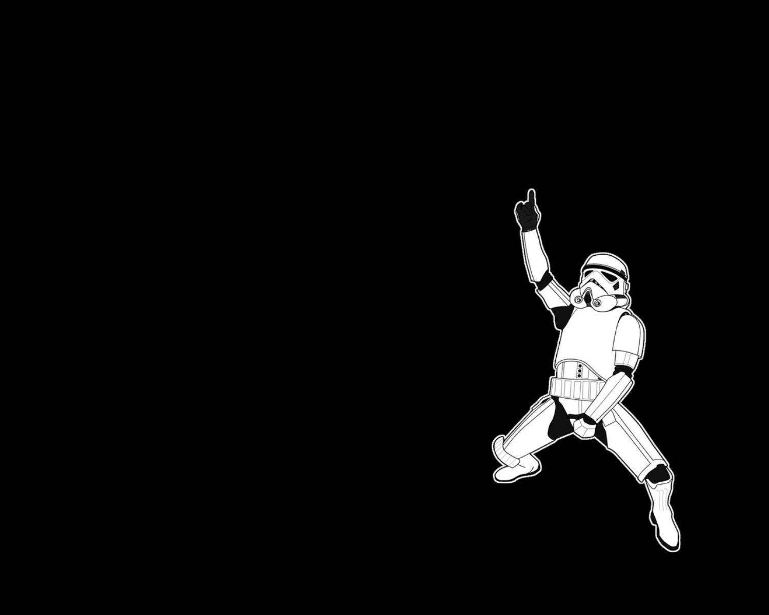 Cool Black With Stormtrooper Background