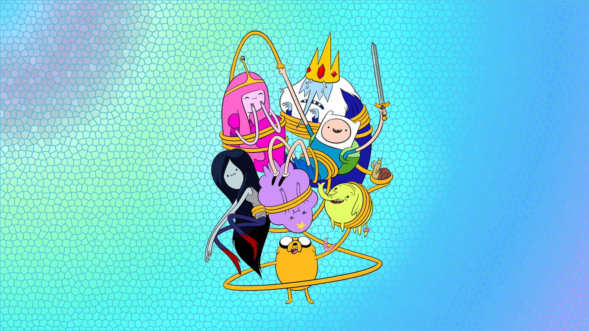 Cool Blue Adventure Time Laptop Background