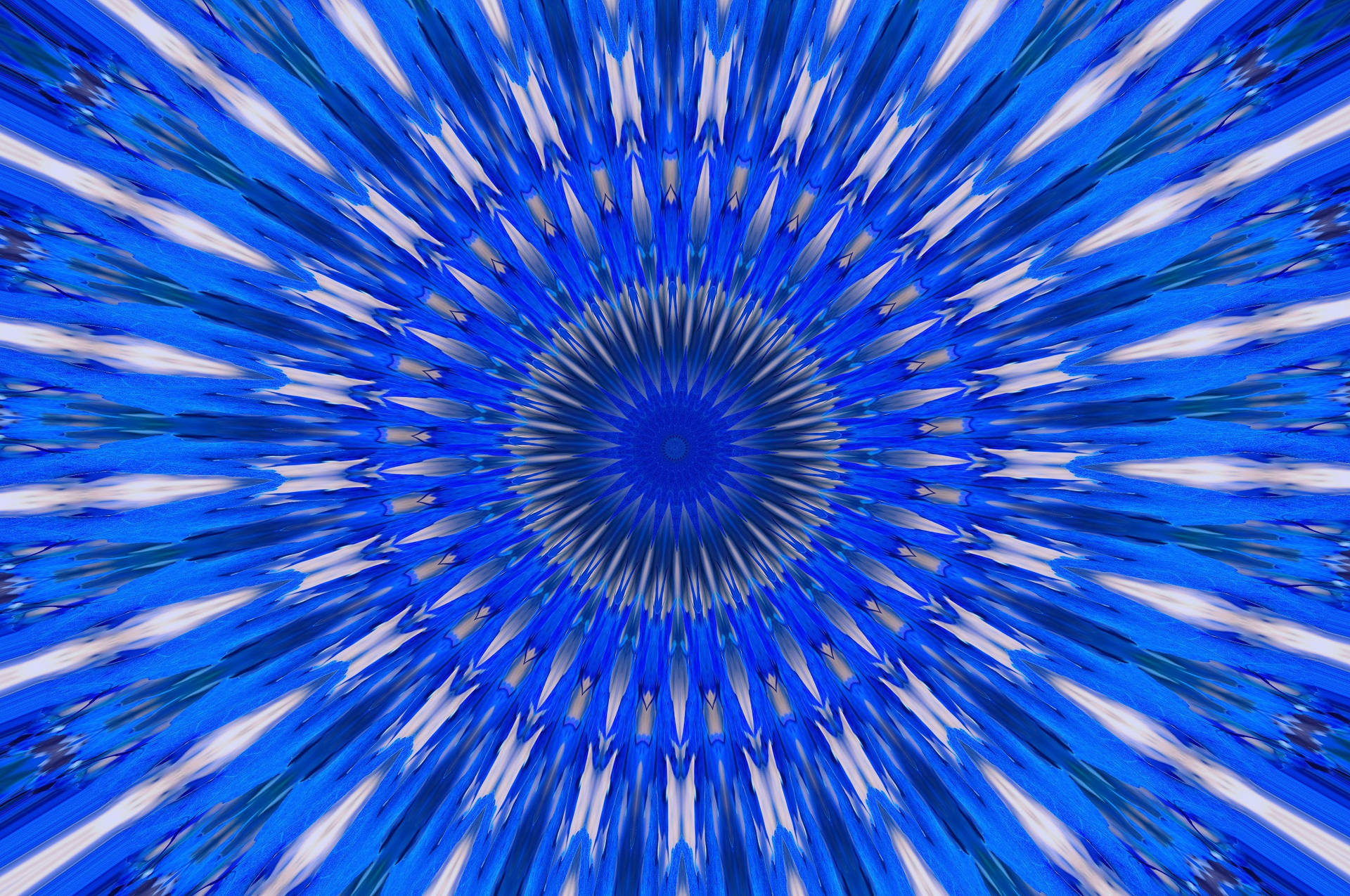 Cool Blue Kaleidoscope Background