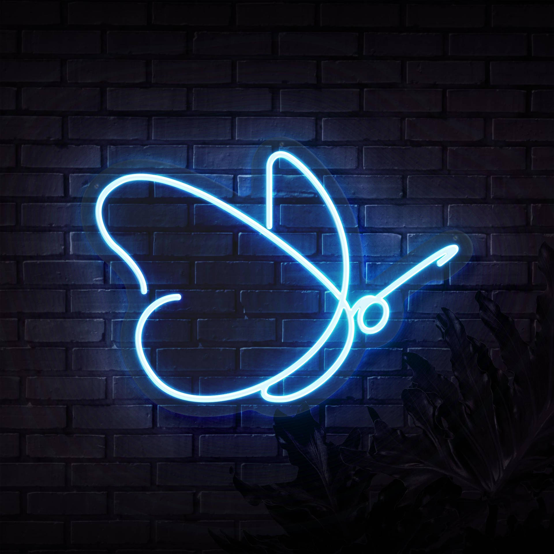 Cool Blue Led Butterfly Background