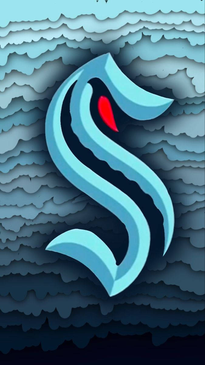 Cool Blue Seattle Kraken Logo Background
