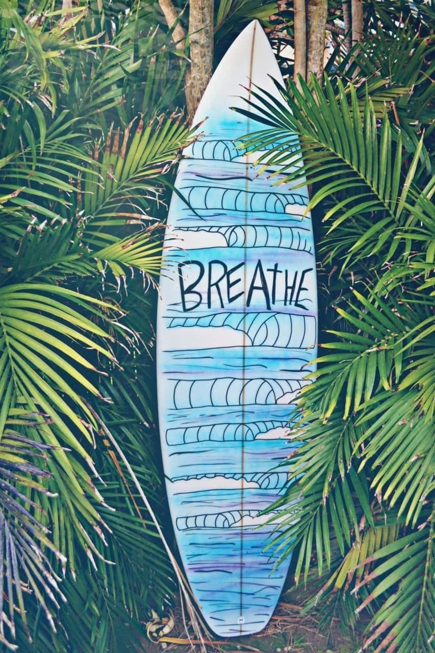 Cool Blue Surfboard Background