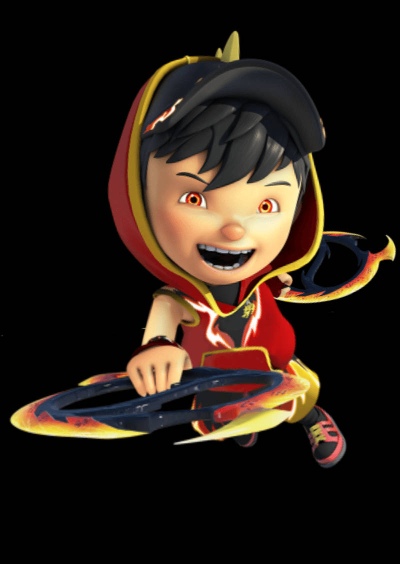 Cool Boboiboy Thunderstorm Form Background