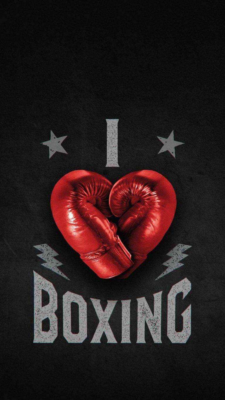 Cool Boxing Heart-shaped Gloves Background