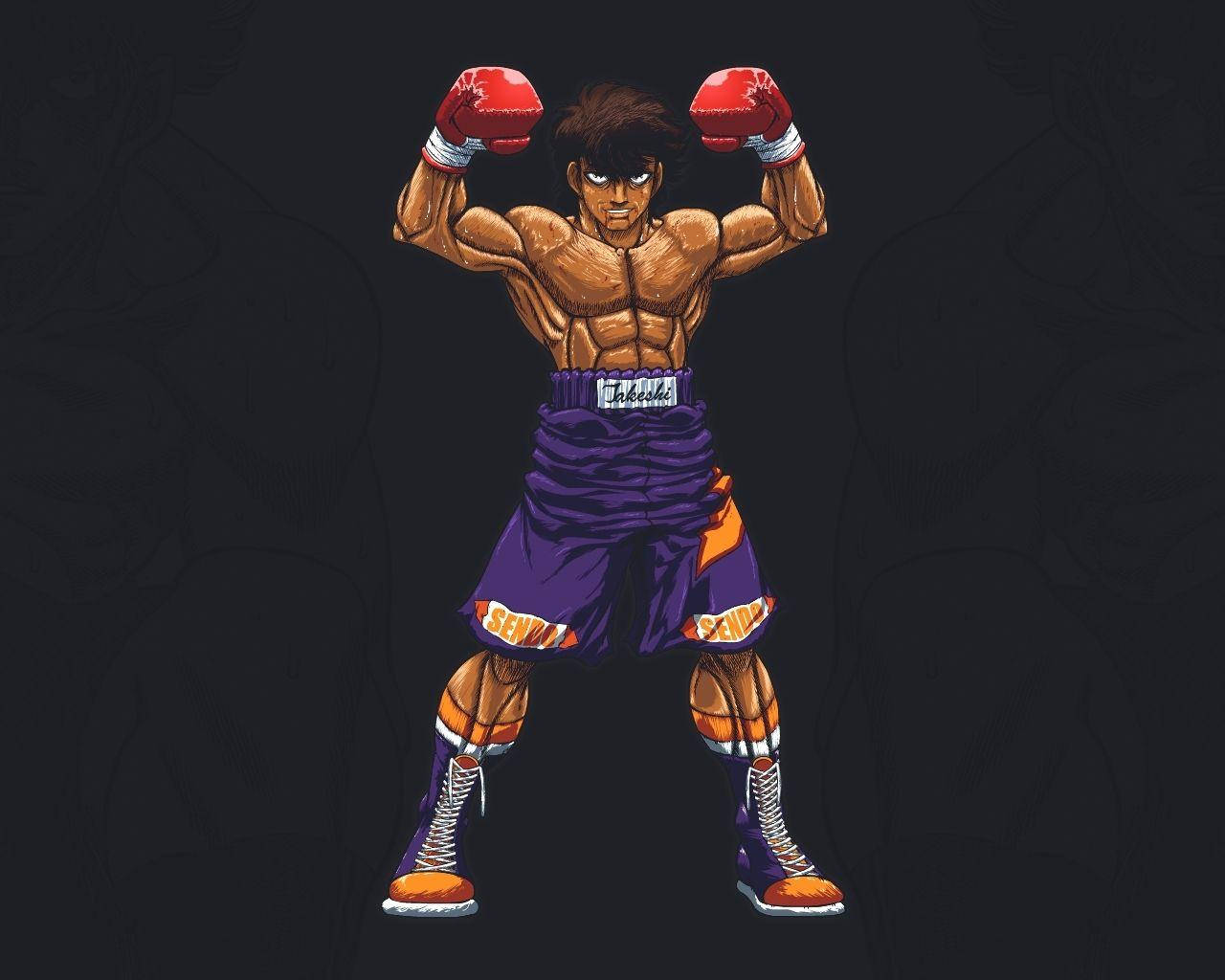 Cool Boxing Victory Pose Background