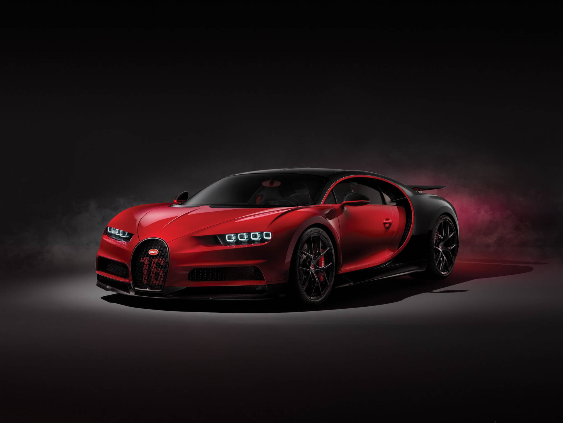 Cool Bugatti Chiron Sport In Red Background