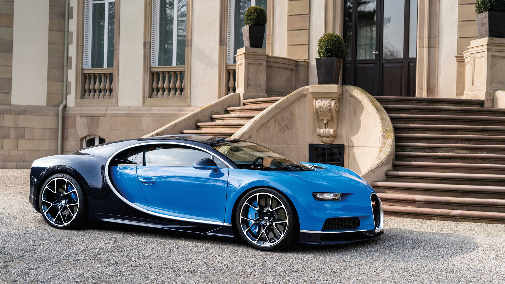 Cool Bugatti Chiron Sport Light Blue Background