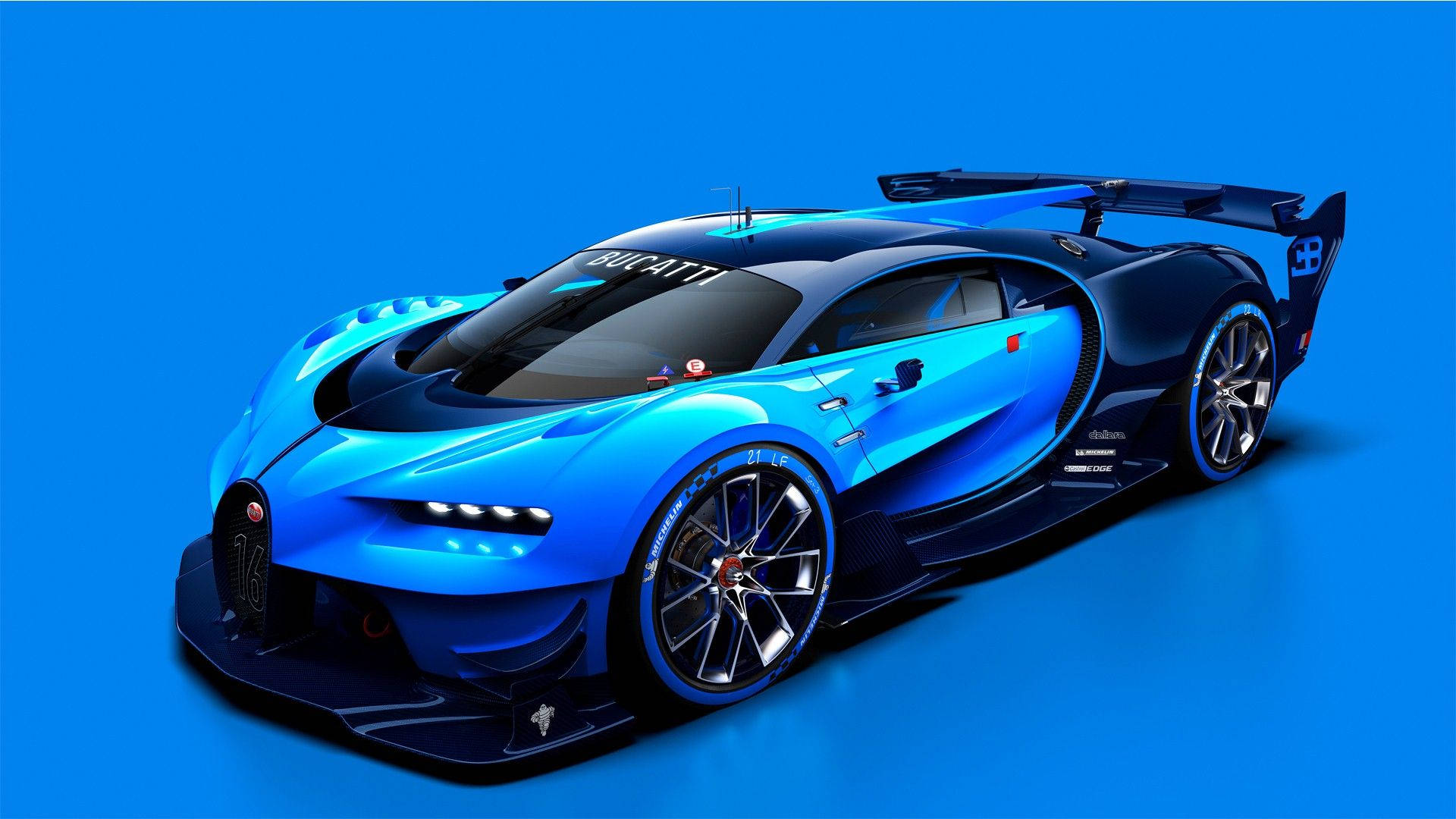 Cool Bugatti Pure Blue Background