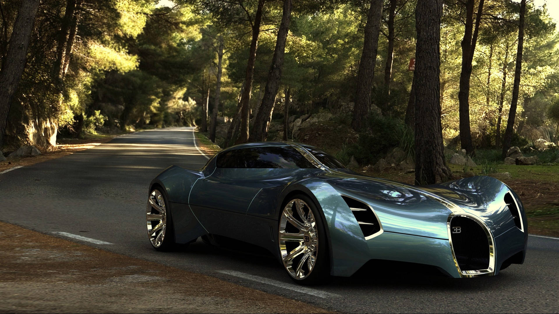 Cool Bugatti Veyron In Teal