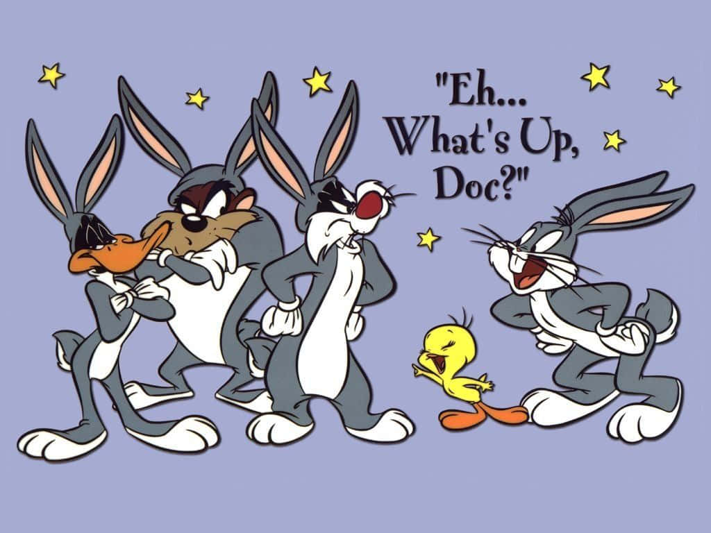 Cool Bugs Bunny Cosplay With Friend Background