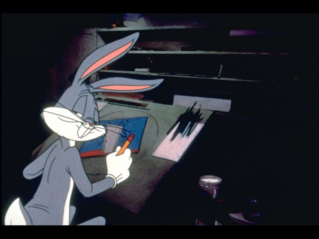Cool Bugs Bunny Doing Painting Background