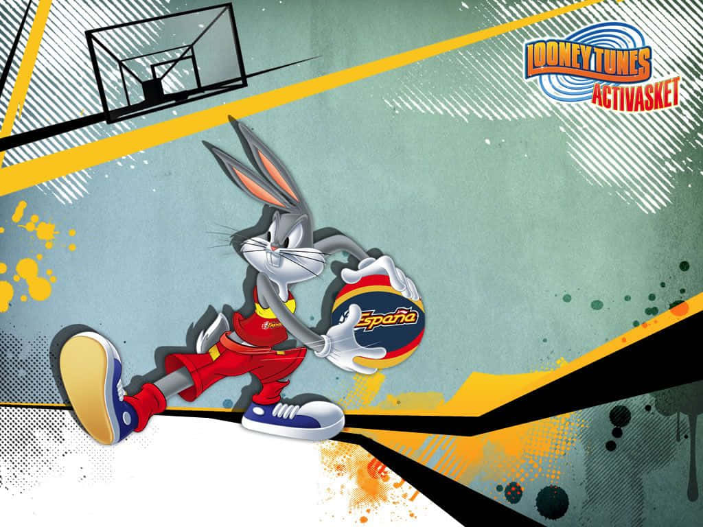 Cool Bugs Bunny Playing Basket Ball Background