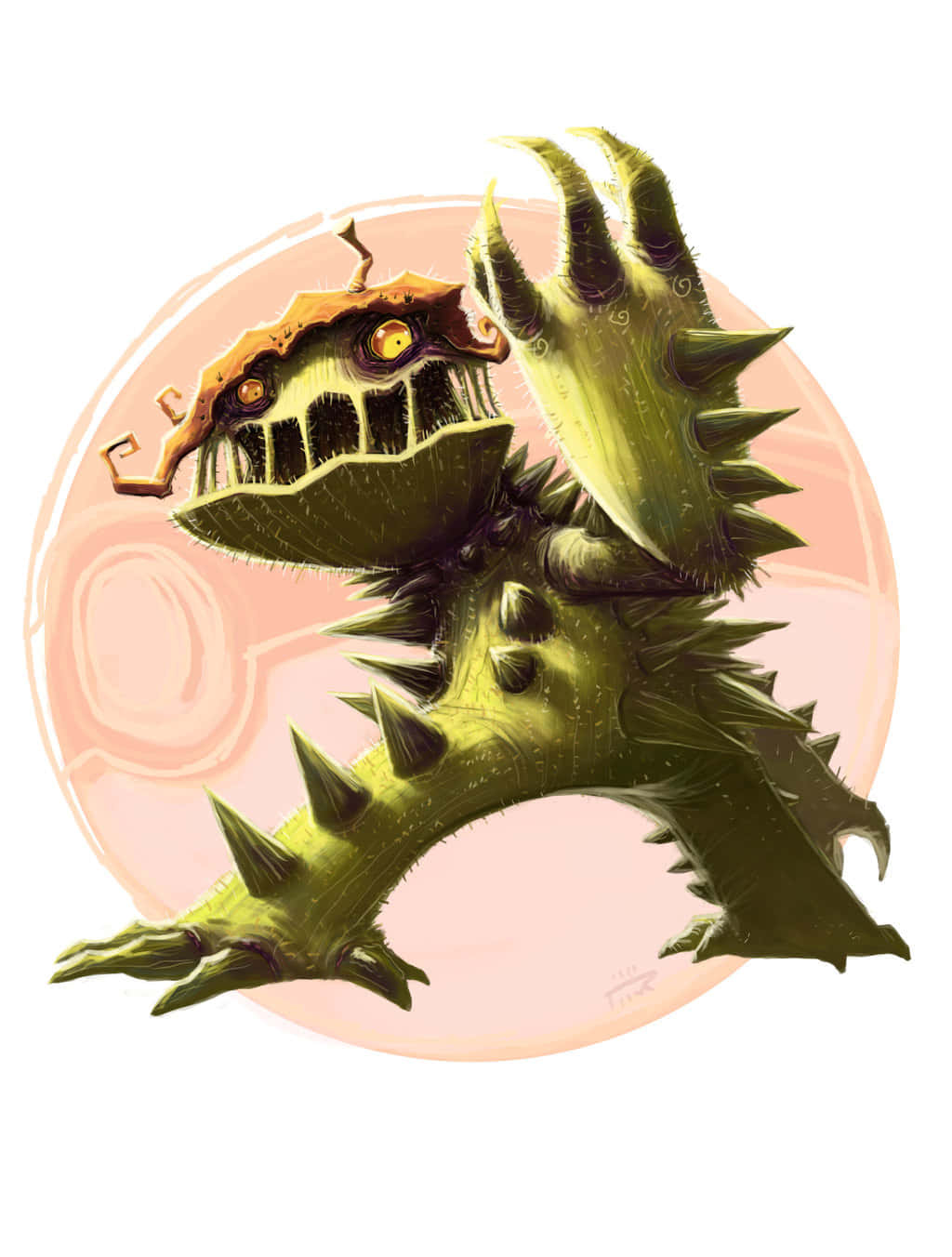 Cool Cacturne Illustration Background