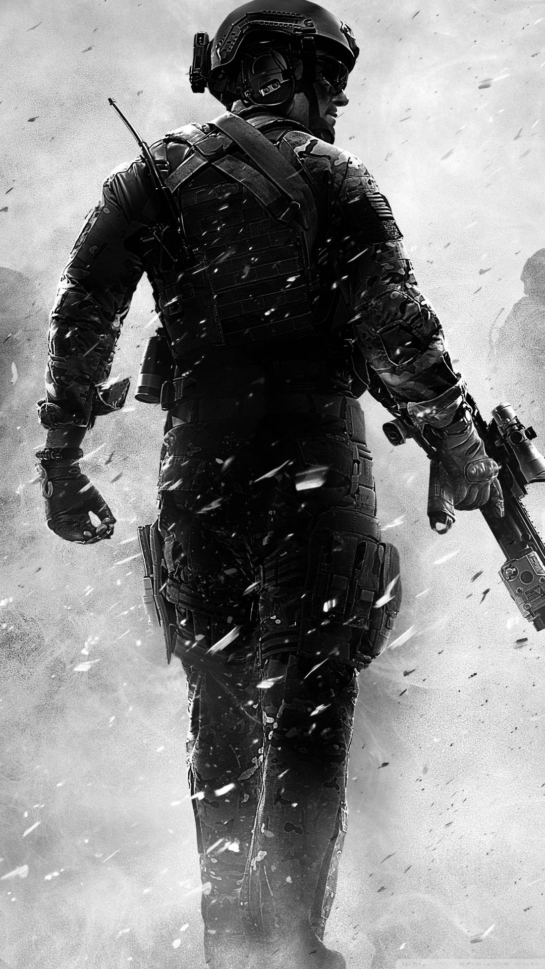 Cool Call Of Duty Modern Warfare Iphone Black And White War Background