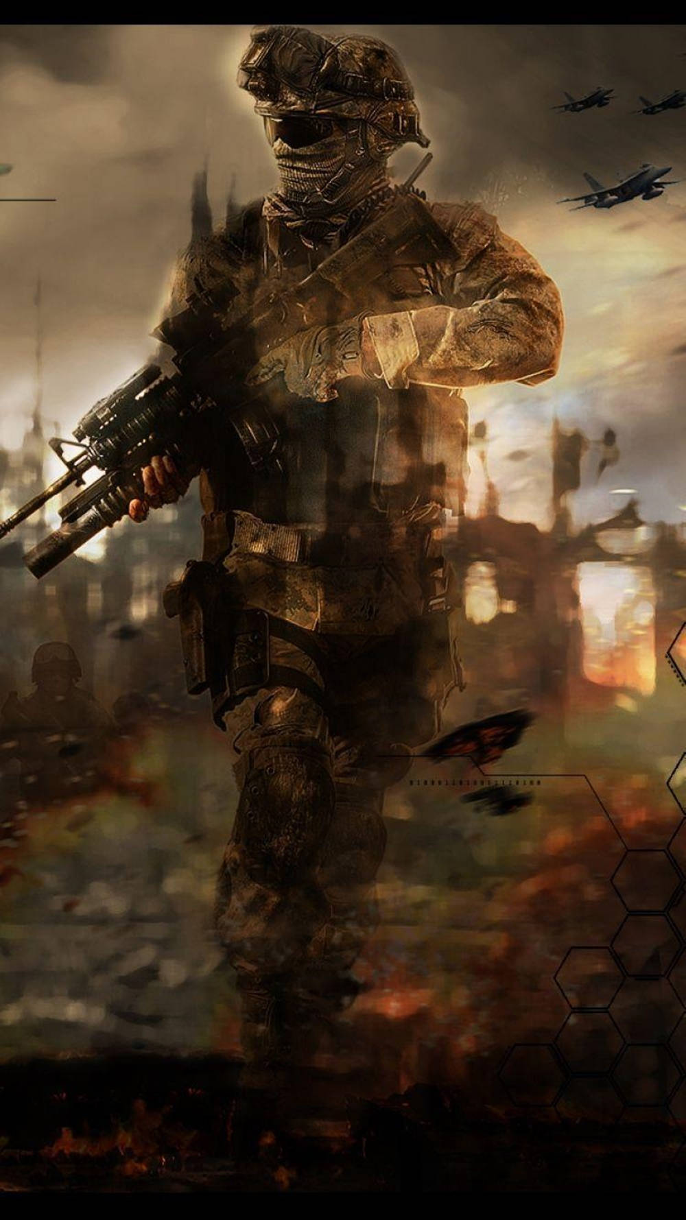 Cool Call Of Duty Modern Warfare Iphone Roach In Battle Background
