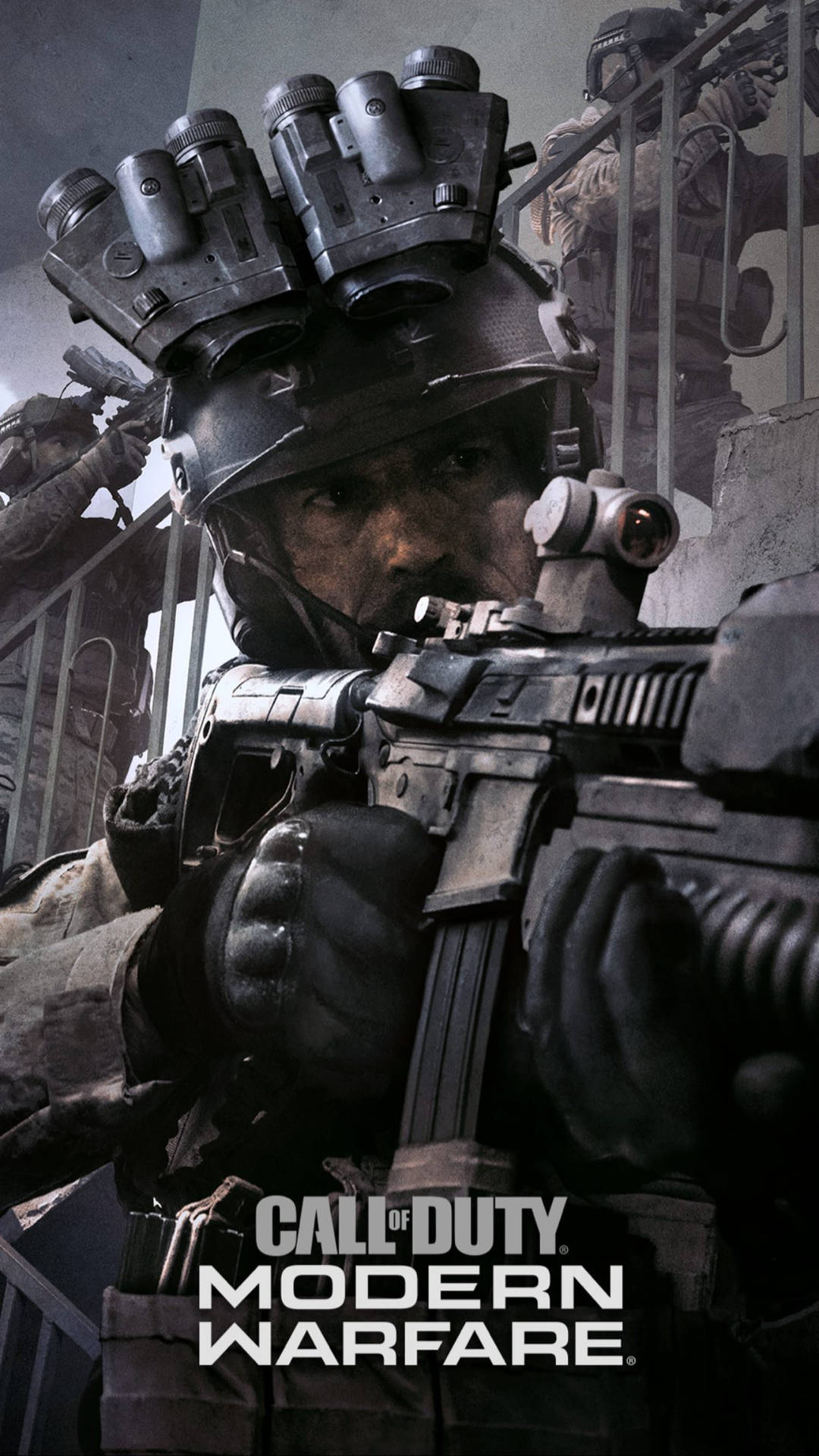 Cool Call Of Duty Modern Warfare Iphone Soldiers On Mission Background