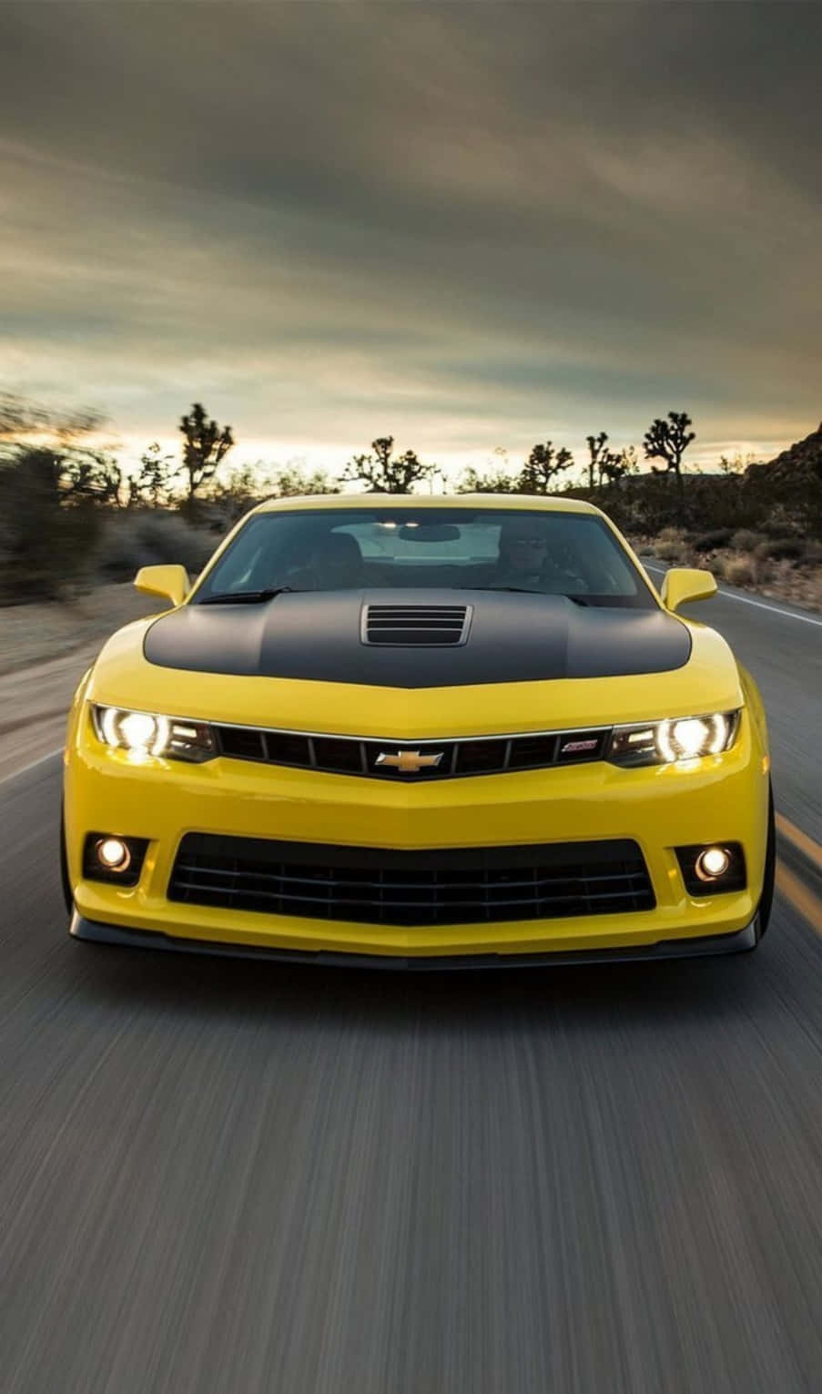 Cool Camaro Chevrolet Car Yellow Background