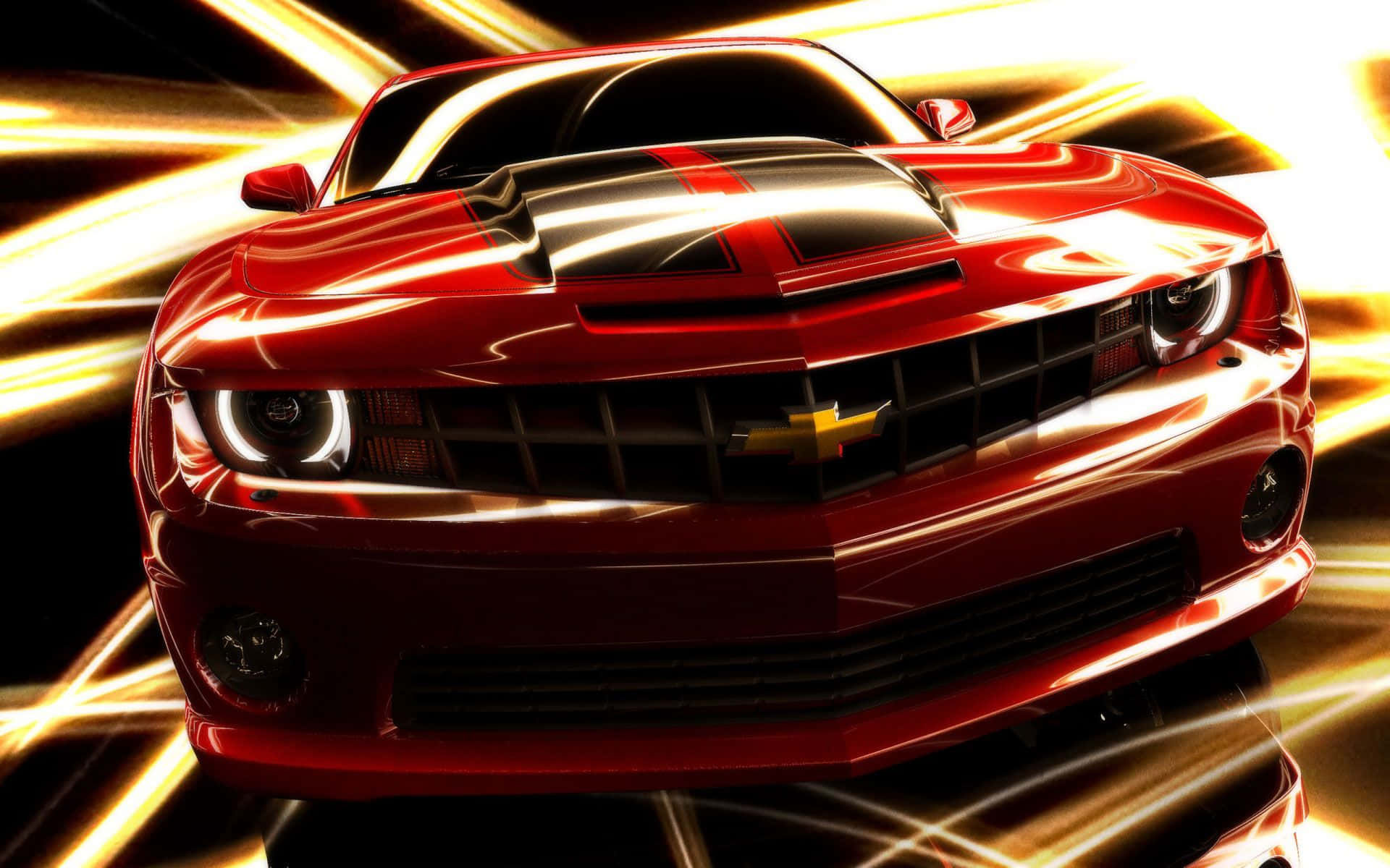 Cool Camaro Chevrolet Dark Red Background