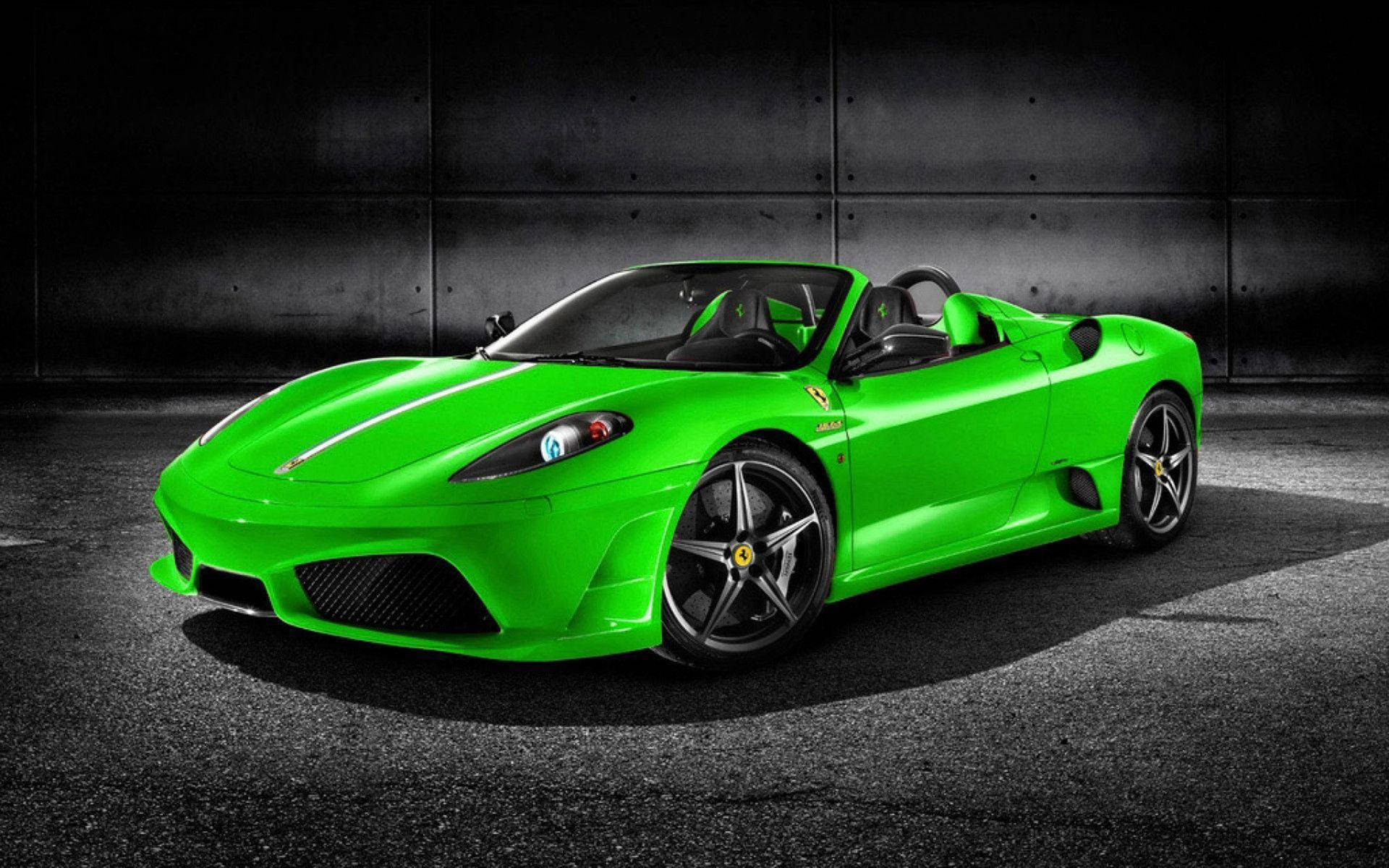 Cool Car Green Ferrari